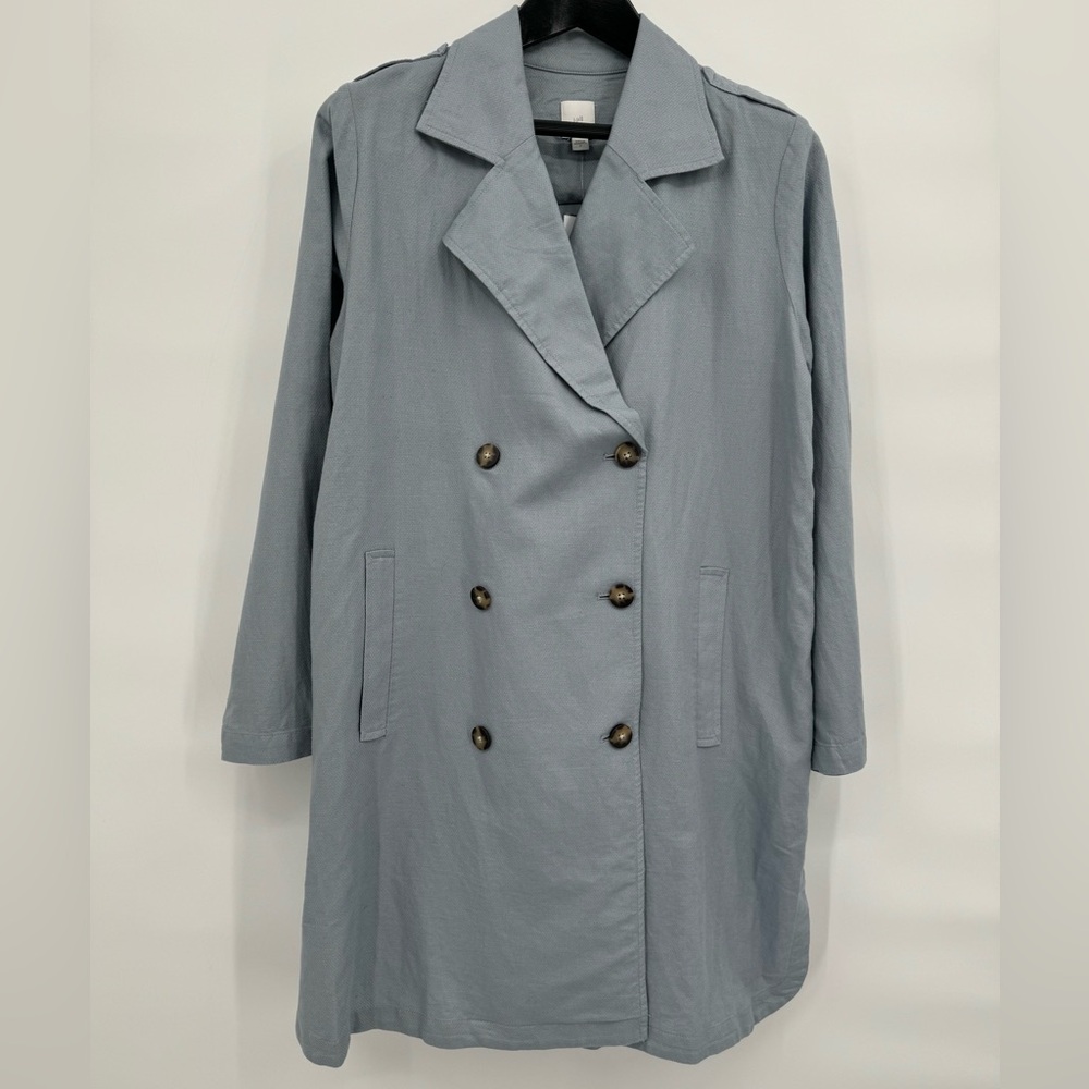 J.‎ Jill Lightweight Linen/Cotton Blend Coat NWT size M Double Breasted